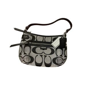 Coach Signature Moonlight Handbag / Purse / shoulder bag  Black and Grey